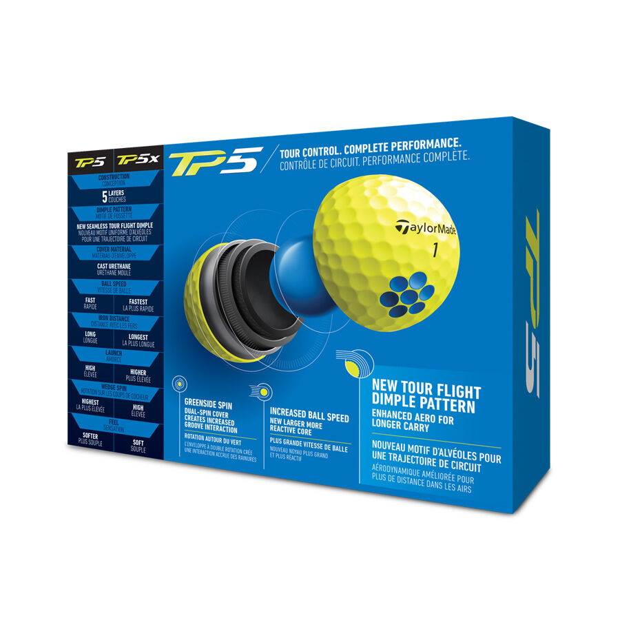 TP5 Yellow Golf Balls | TaylorMade