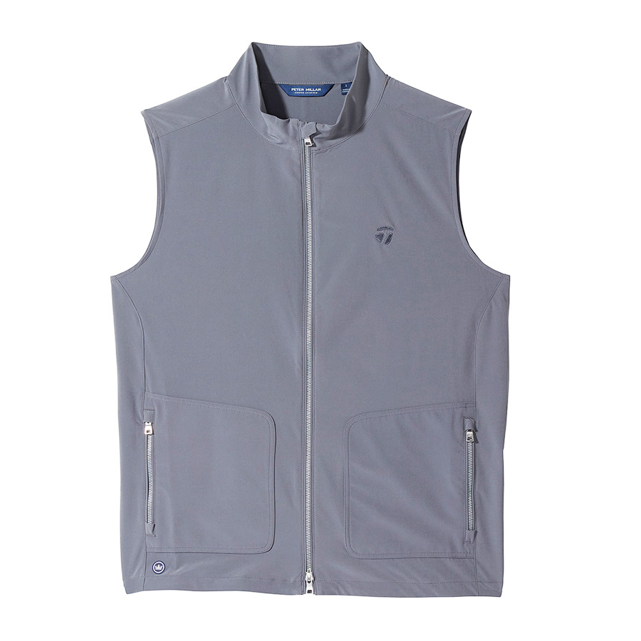 Peter Millar Crown Flex-Fleece Merino Wool Vest Mens Size Medium Scotch  630C - Mikes Golf Outlet